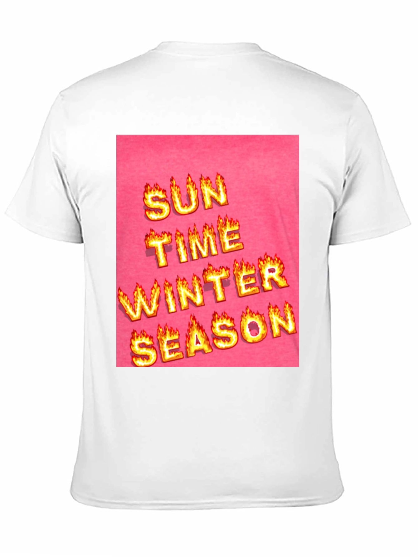 Flaming Text T-Shirt - Sun Time Winter Season