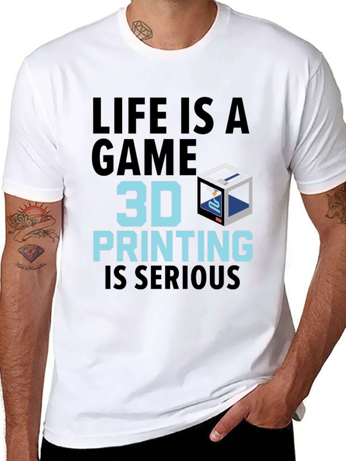 Life is a Game 3D Printing Graphic T-Shirt