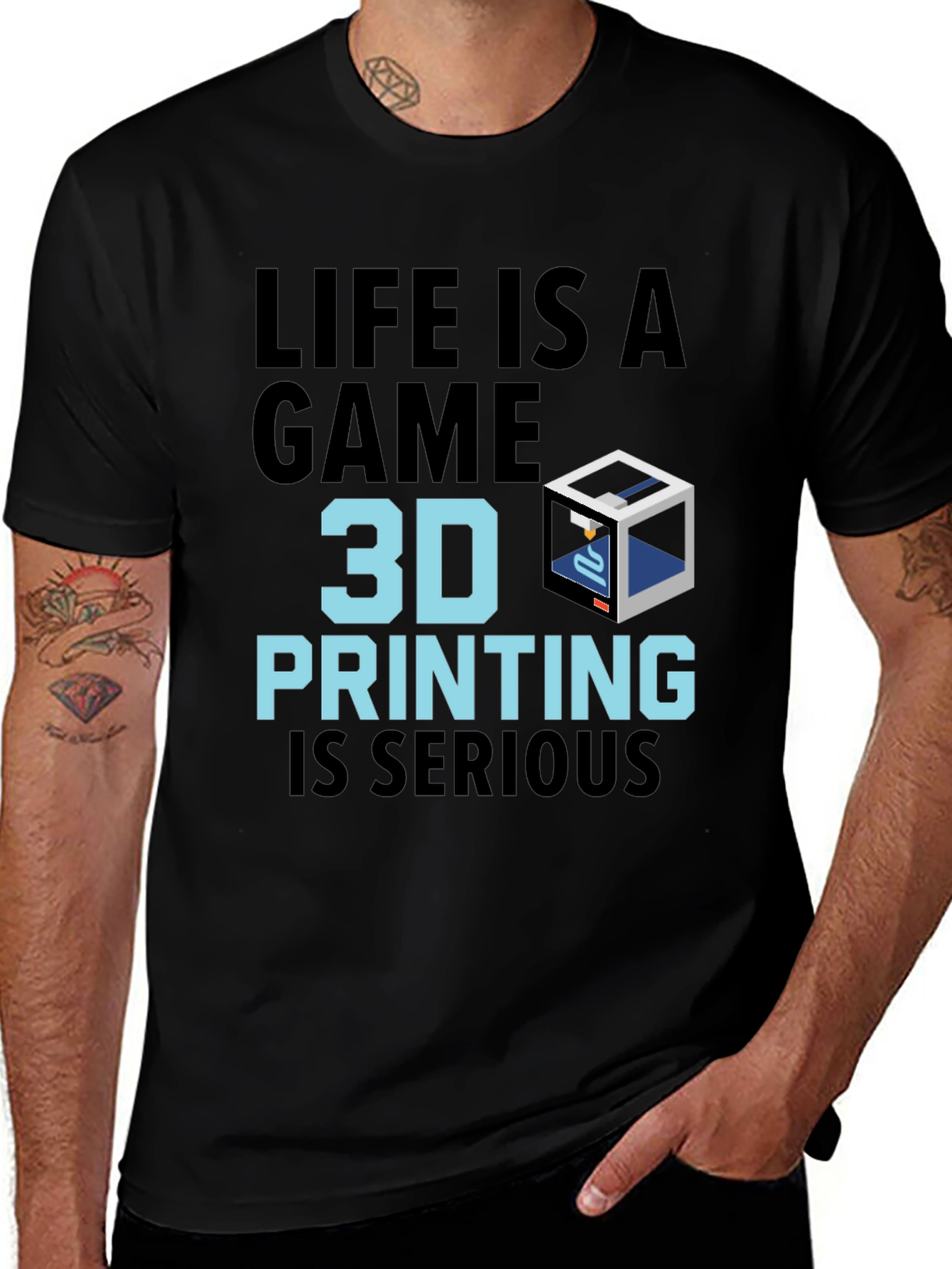 Life is a Game 3D Printing Graphic T-Shirt