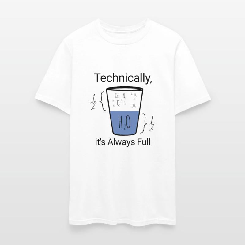 half empty half full water