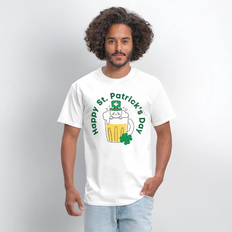Happy St. Patrick’s Day Irish Funny Beer Cat Lover