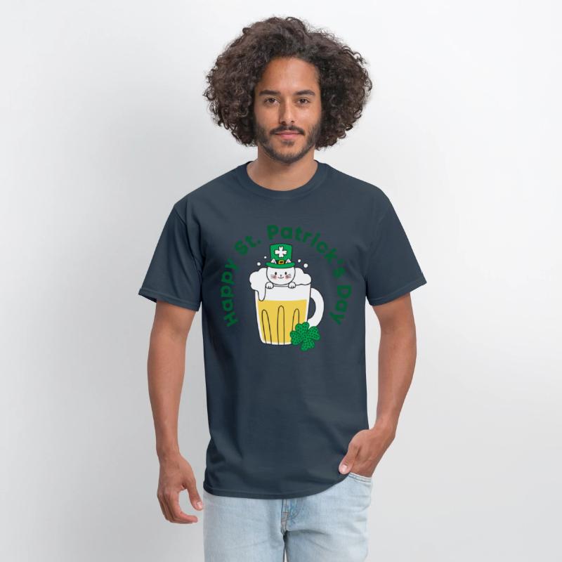 Happy St. Patrick’s Day Irish Funny Beer Cat Lover