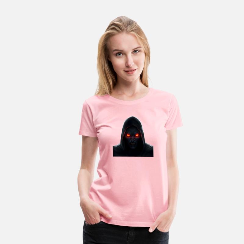 Haunting Red-Eyed Ghost – Dark Horror Art