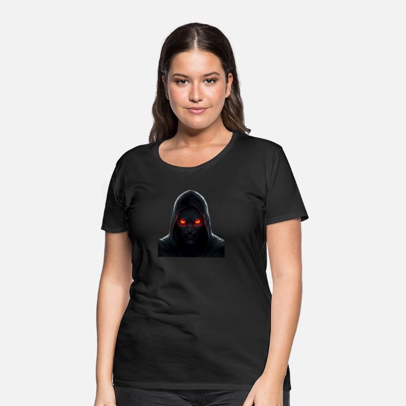 Haunting Red-Eyed Ghost – Dark Horror Art