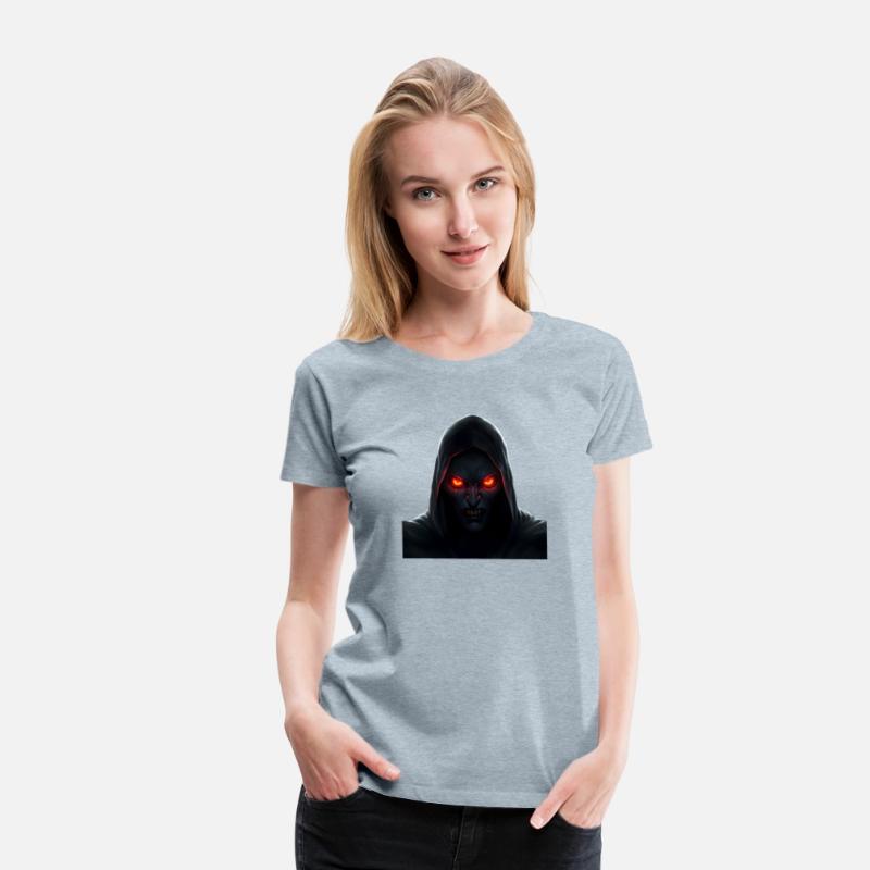 Haunting Red-Eyed Ghost – Dark Horror Art
