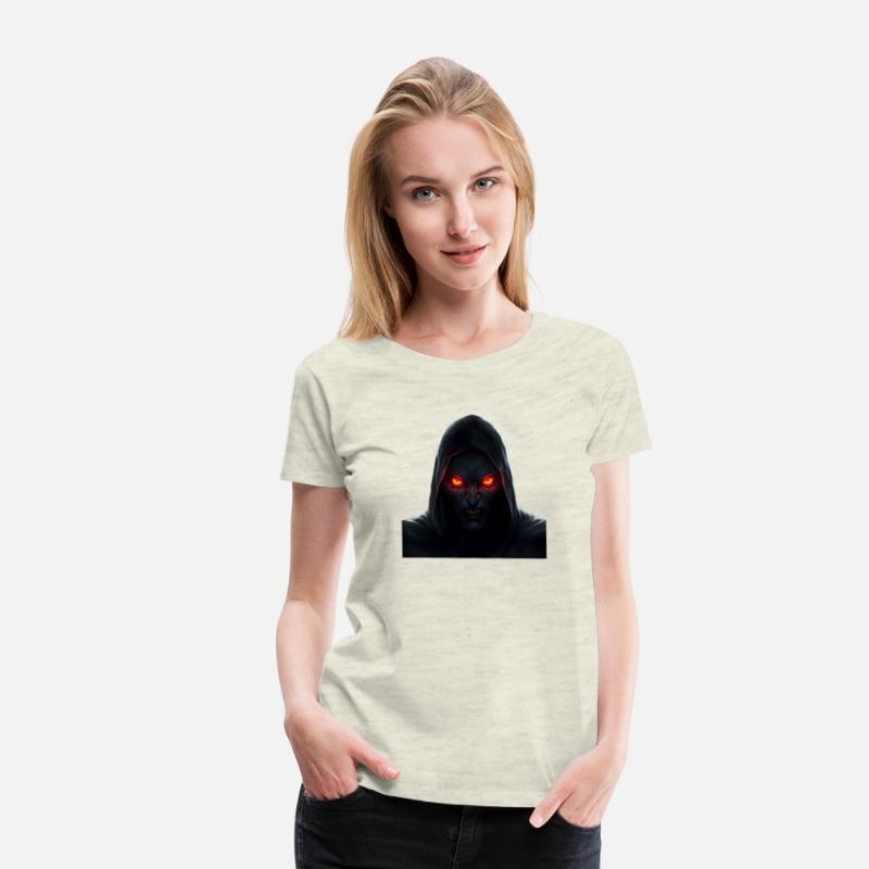 Haunting Red-Eyed Ghost – Dark Horror Art