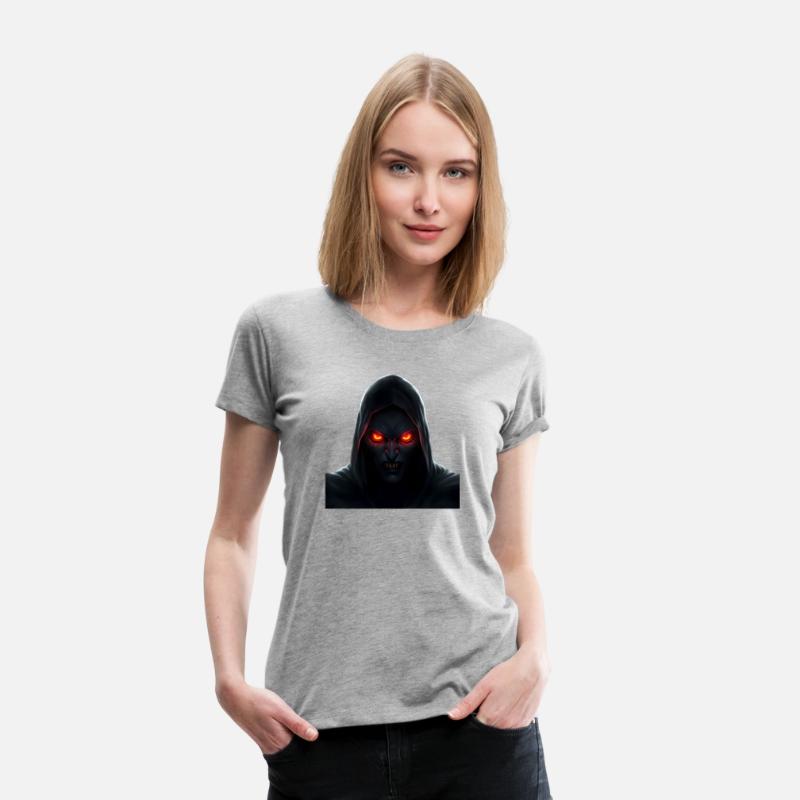 Haunting Red-Eyed Ghost – Dark Horror Art