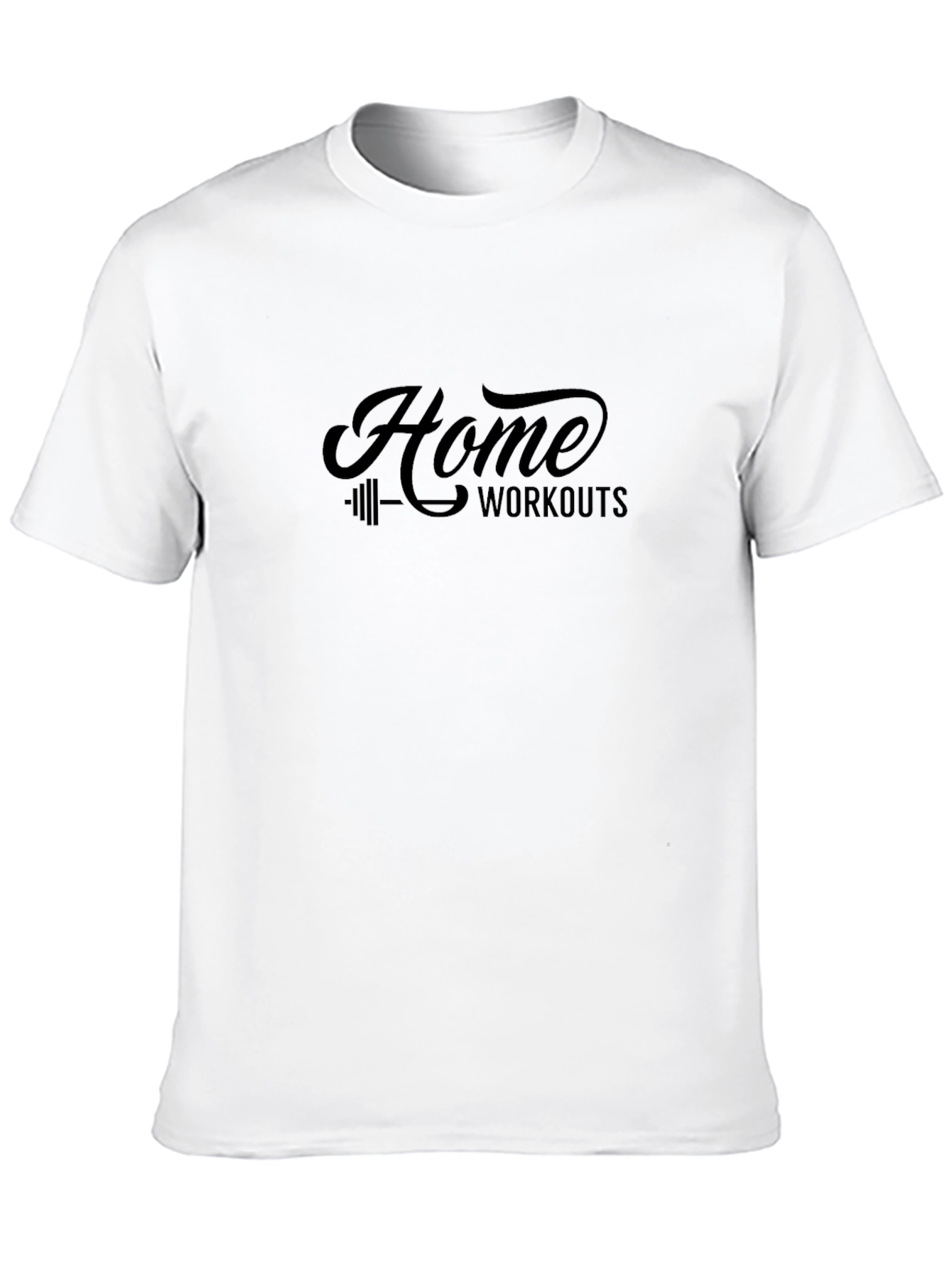 Home Workouts Black T-Shirt Gym Fitness Training