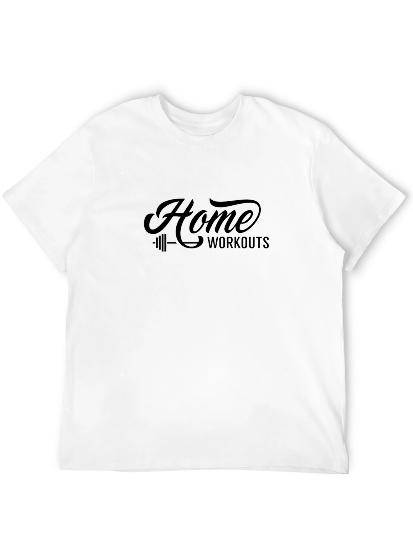 Home Workouts Black T-Shirt Gym Fitness Training