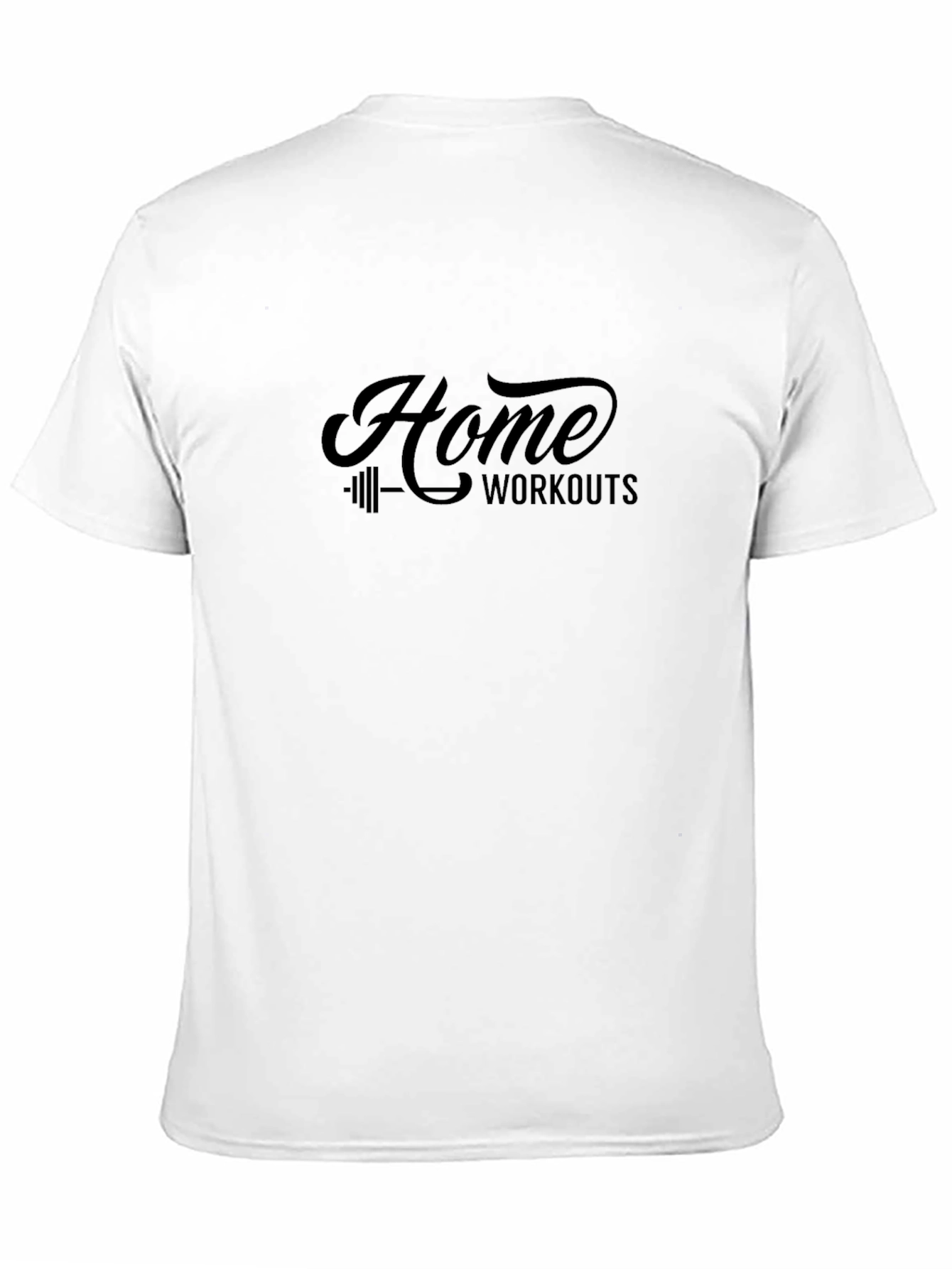 Home Workouts Black T-Shirt Gym Fitness Training