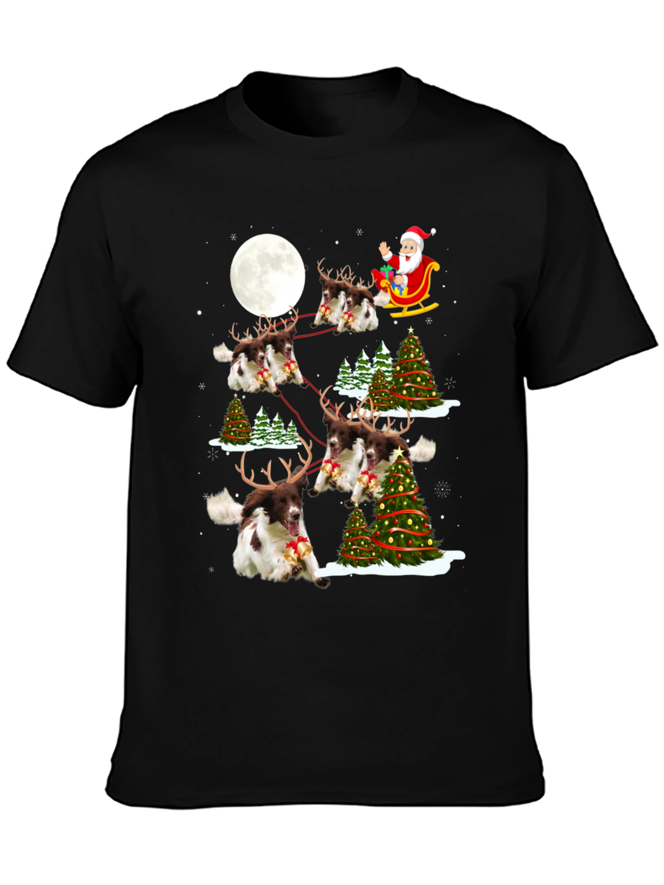 Christmas Dog Reindeer T-Shirt