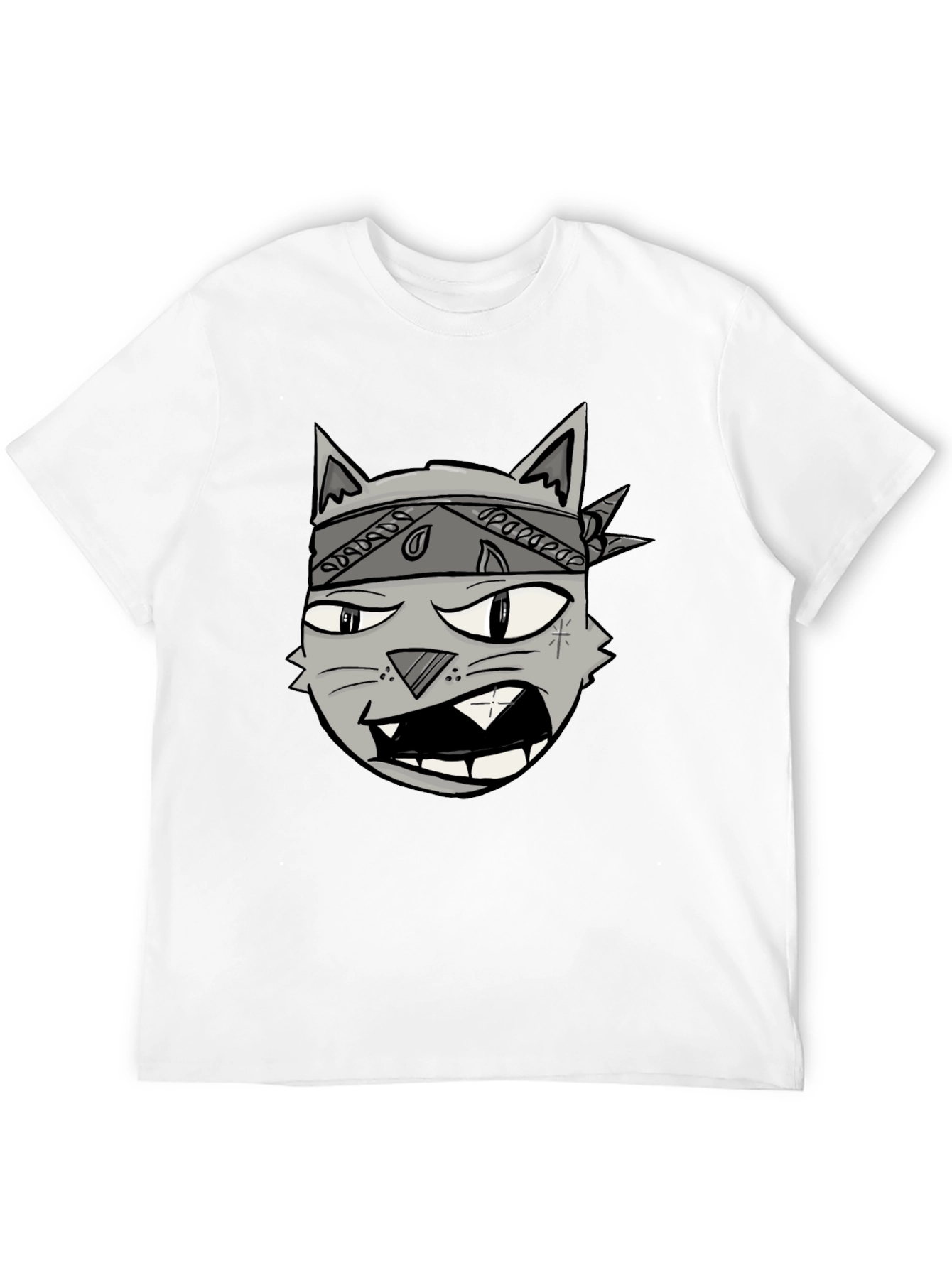 Gangster Cat Graphic Tee - Cool Cartoon T-Shirt