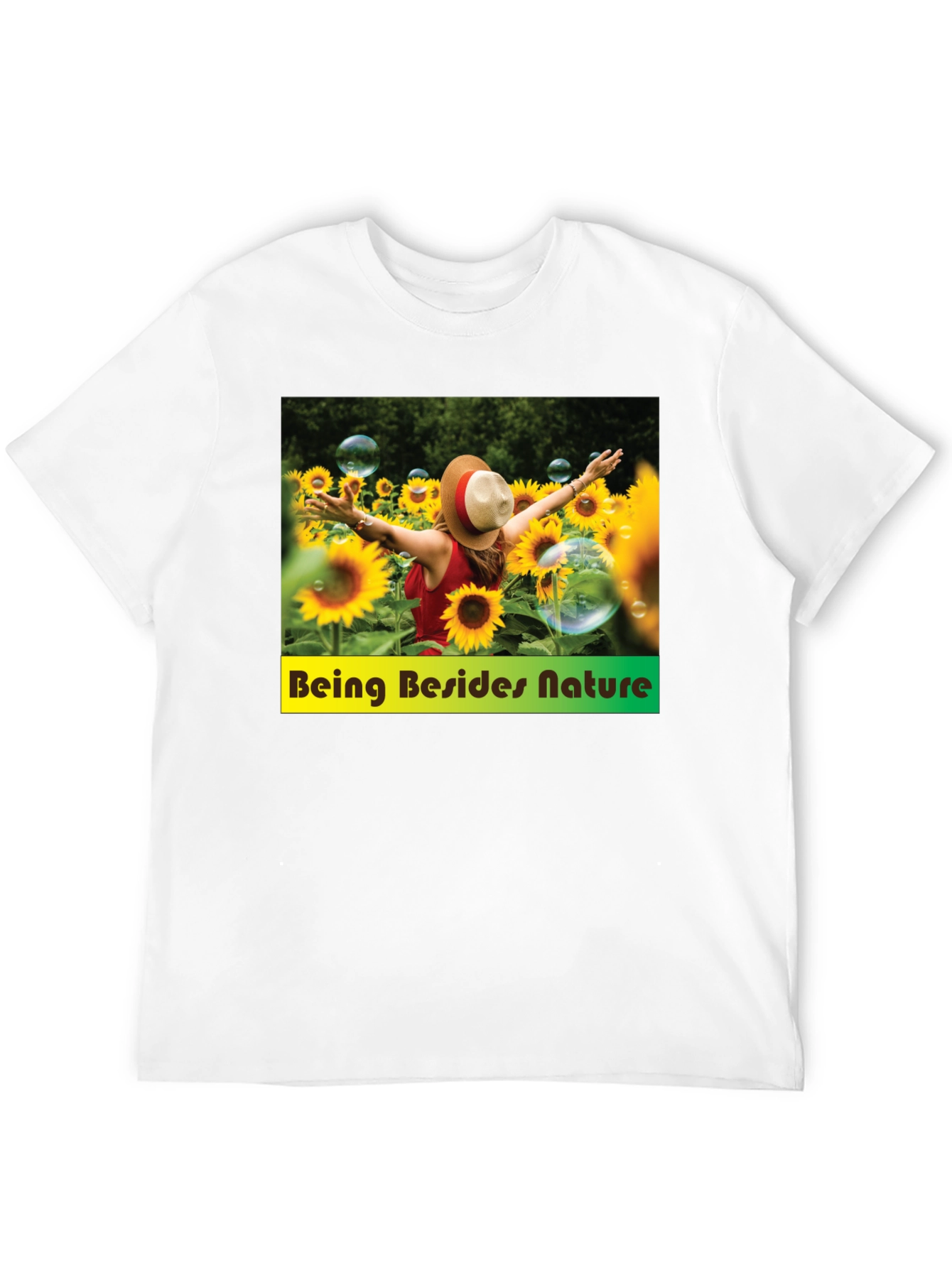 Sunflower Field Graphic Tee - Nature Lover Shirt