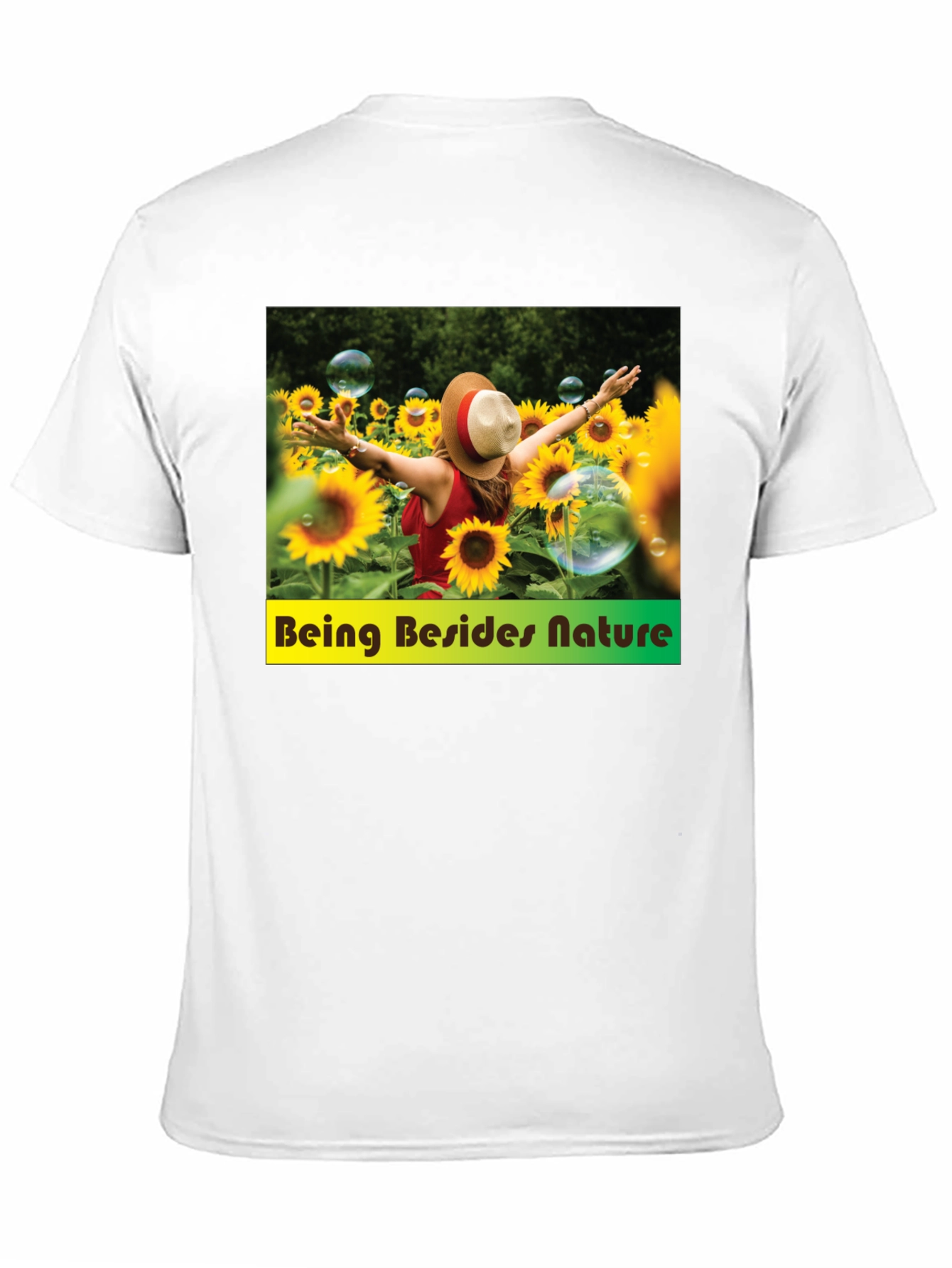 Sunflower Field Graphic Tee - Nature Lover Shirt