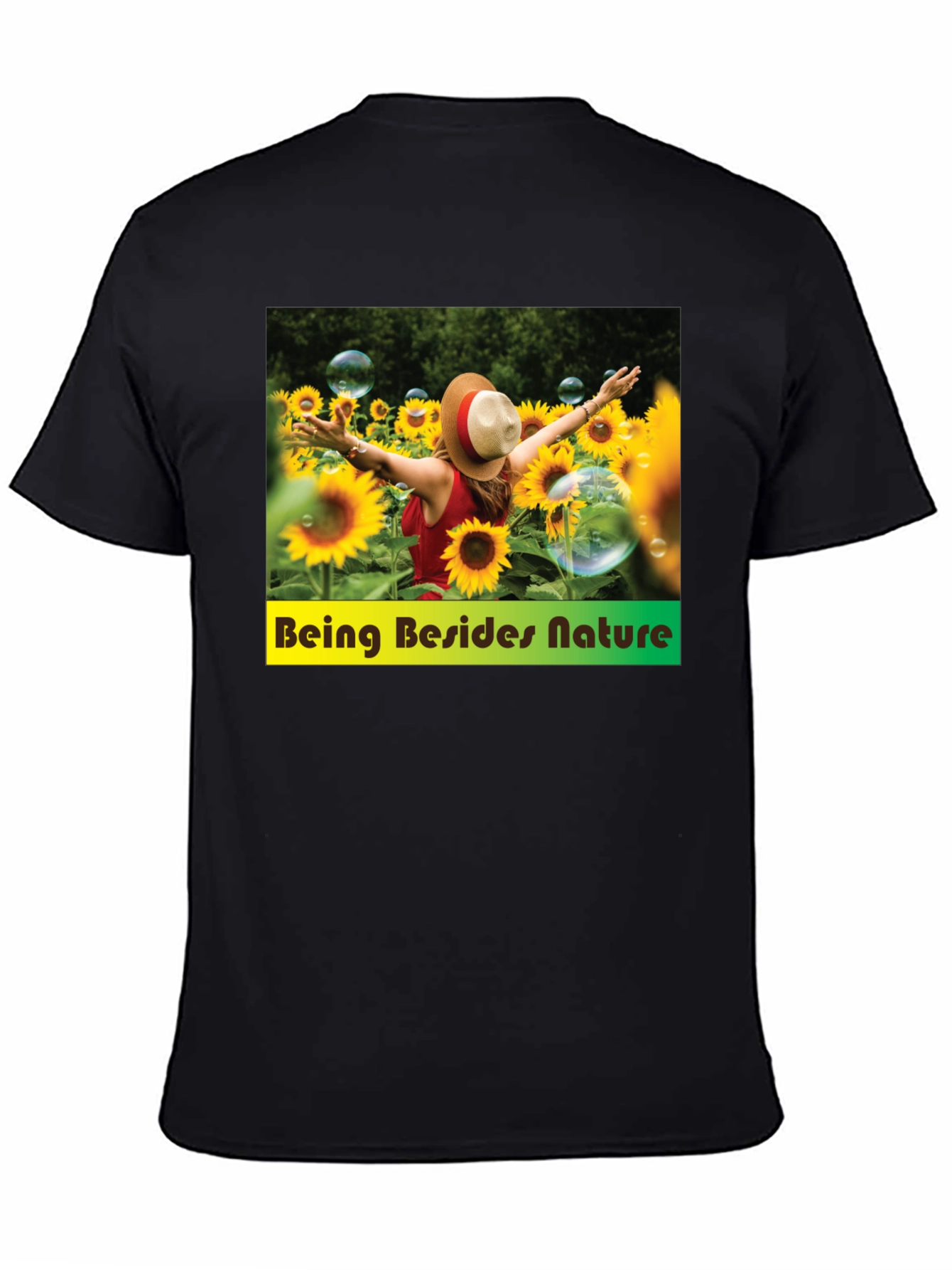 Sunflower Field Graphic Tee - Nature Lover Shirt