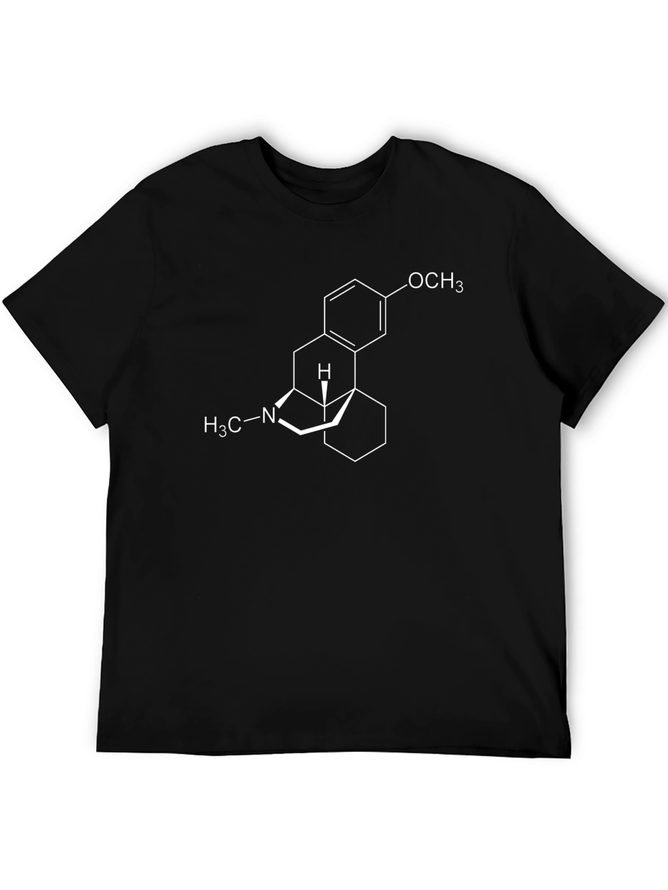 Science T-Shirt - Opiate Molecule Tee - Black