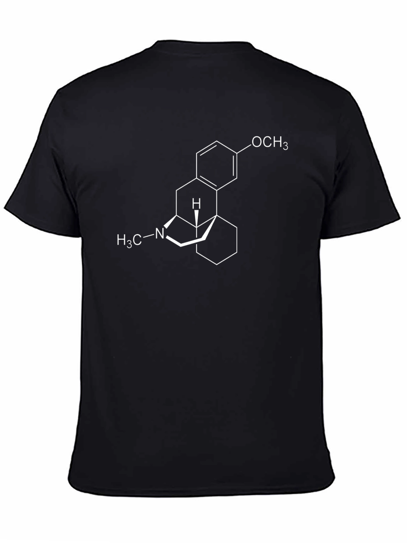 Science T-Shirt - Opiate Molecule Tee - Black