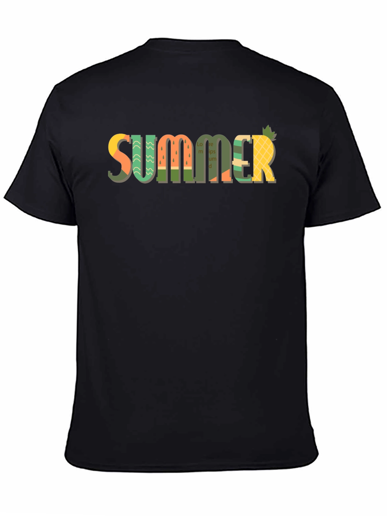 Summer Print Black T-Shirt
