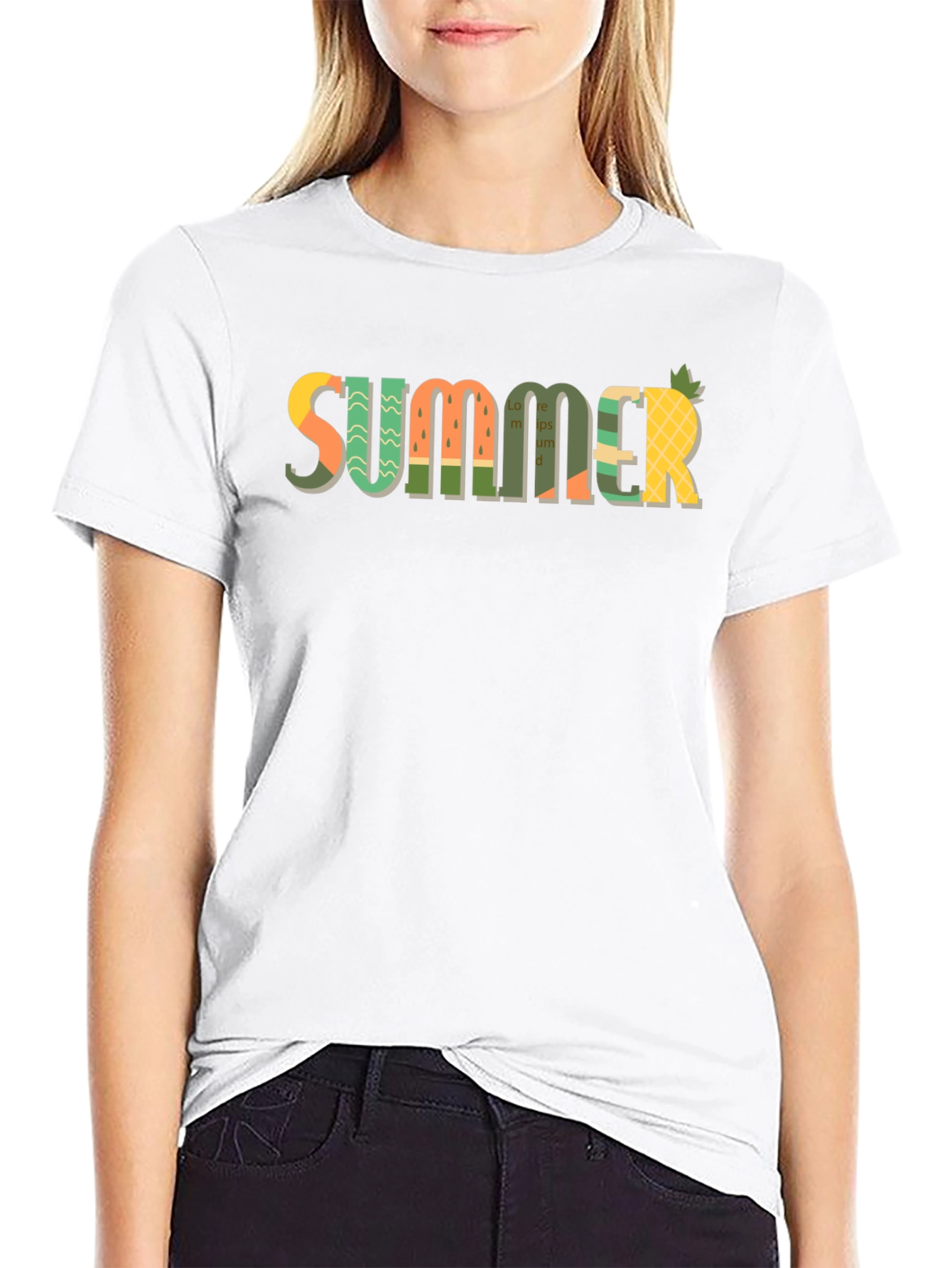 Summer Print Black T-Shirt