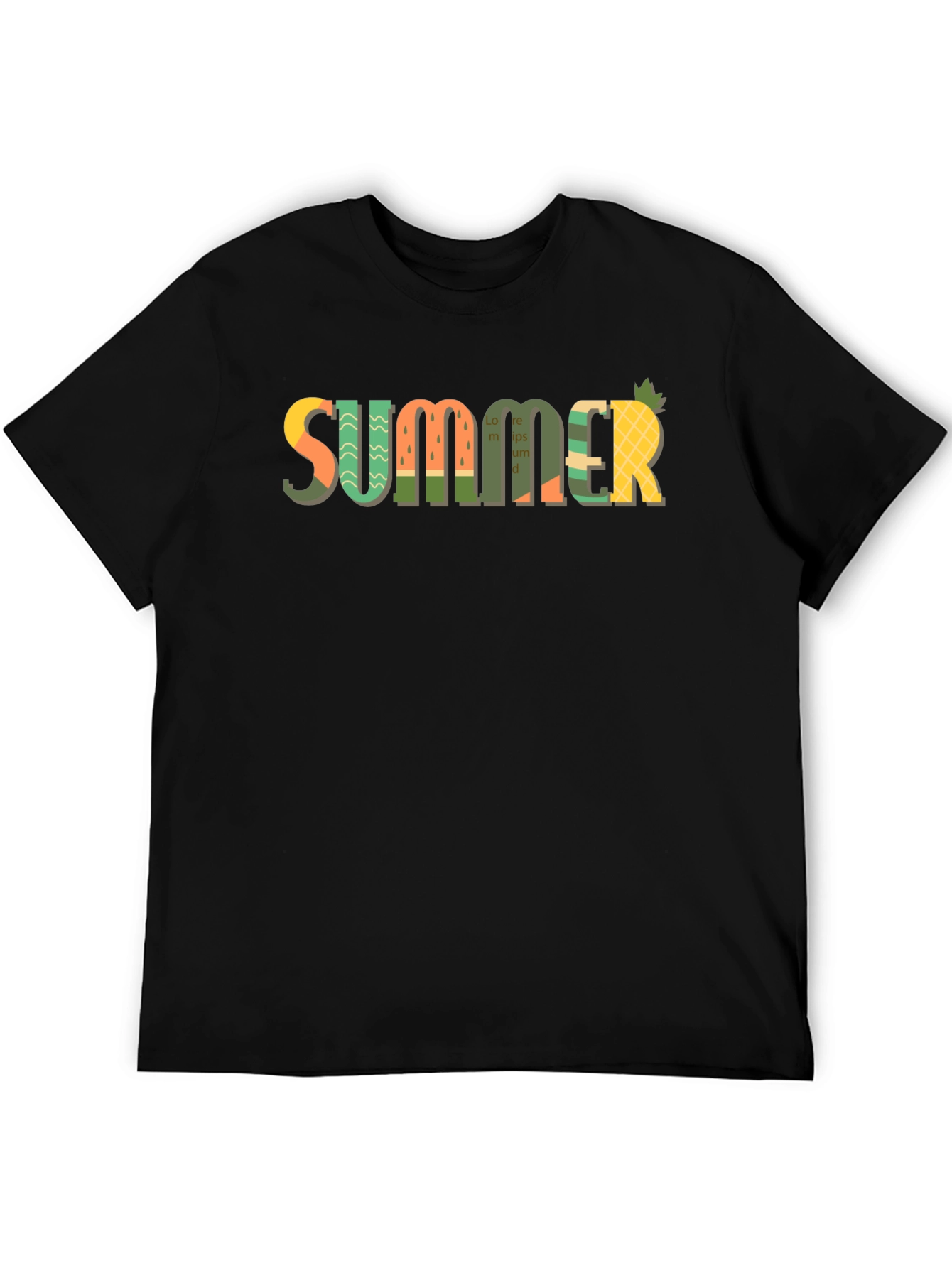 Summer Print Black T-Shirt
