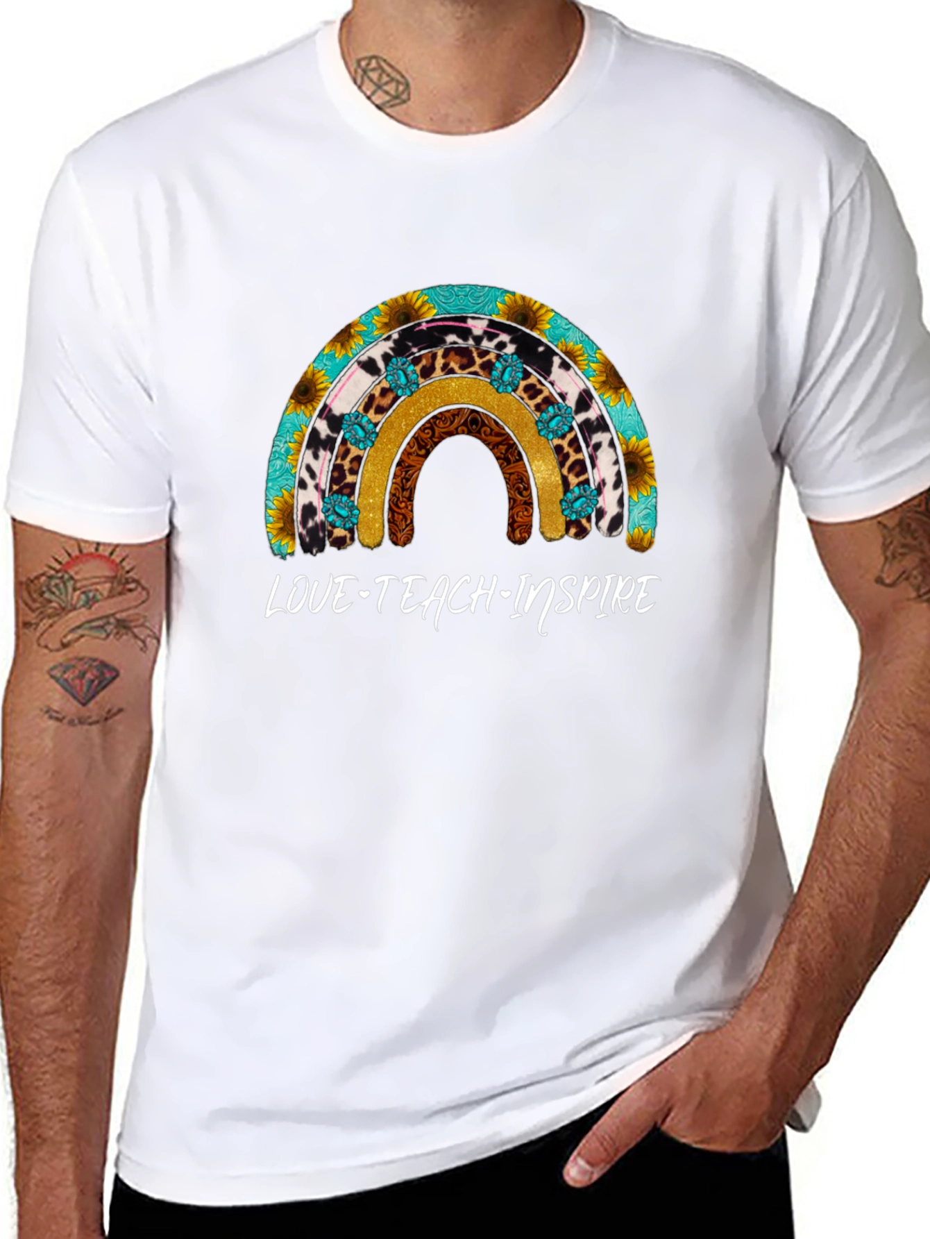 Love Teach Inspire Rainbow T-Shirt