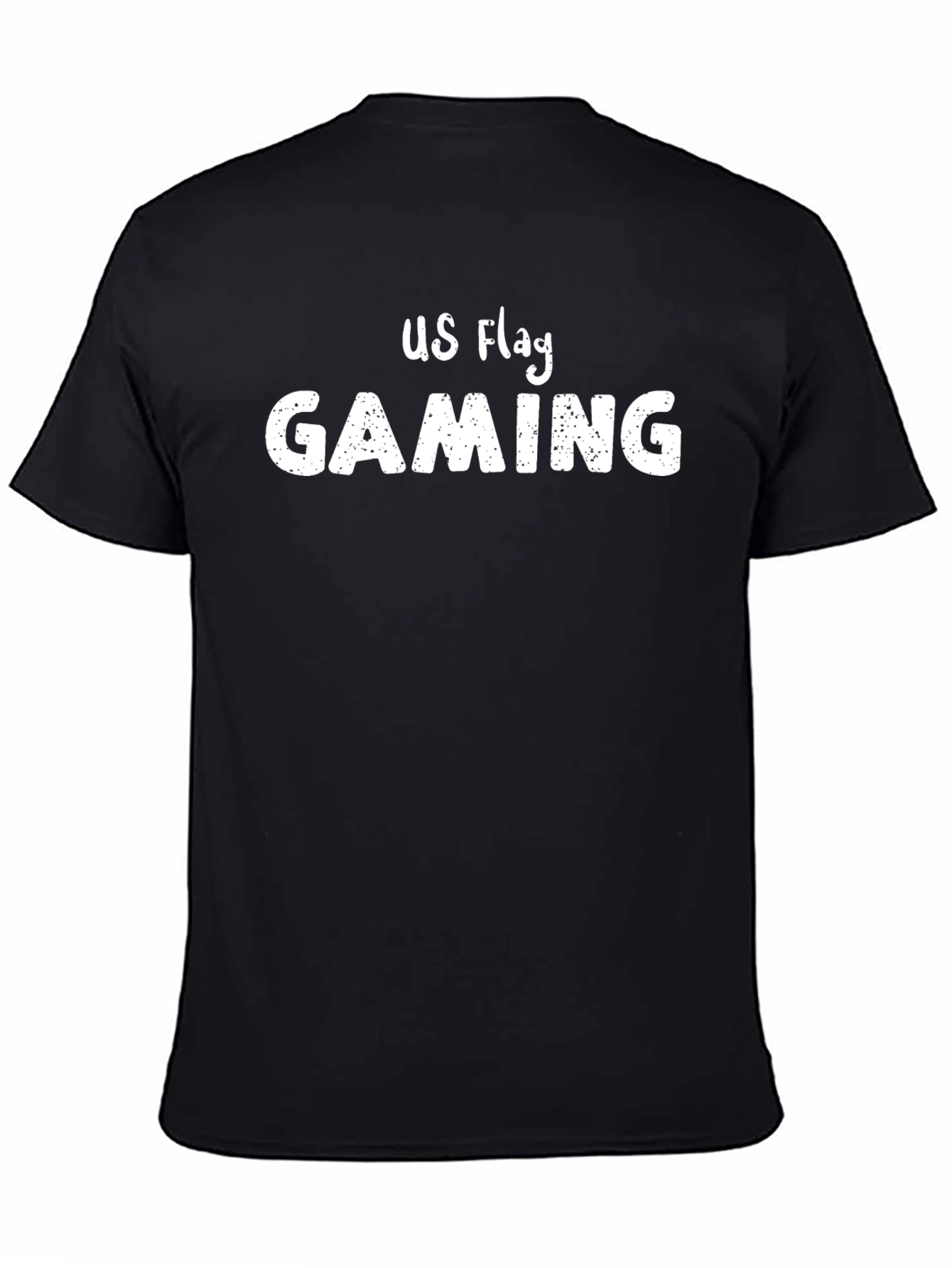 US Flag Gaming Black Graphic T-Shirt