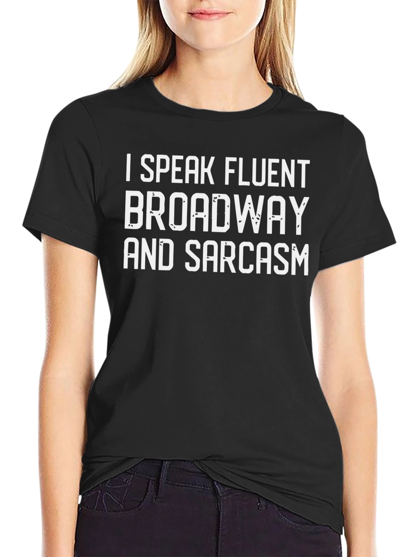 Fluent Broadway & Sarcasm Black T-Shirt