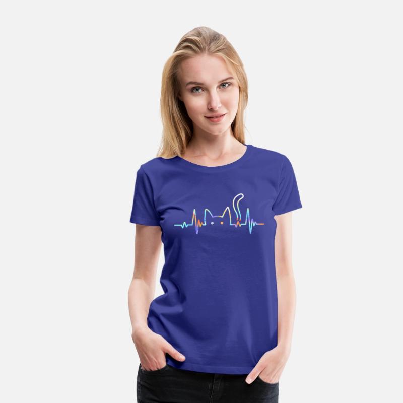 Heartbeat Cat Lover Animal Silhouette Cute Cat