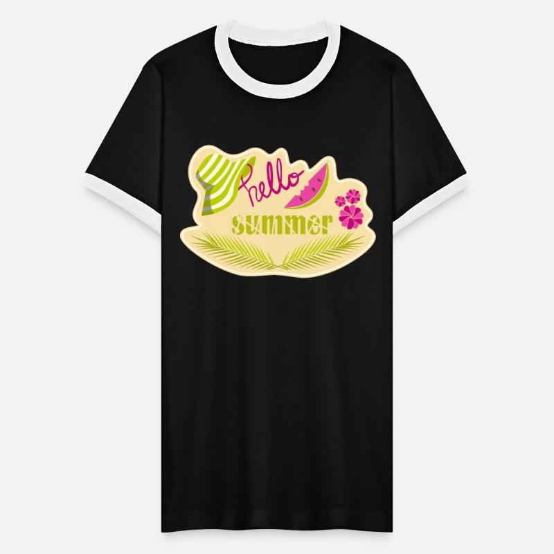 Hello summer watermelon under beach hat