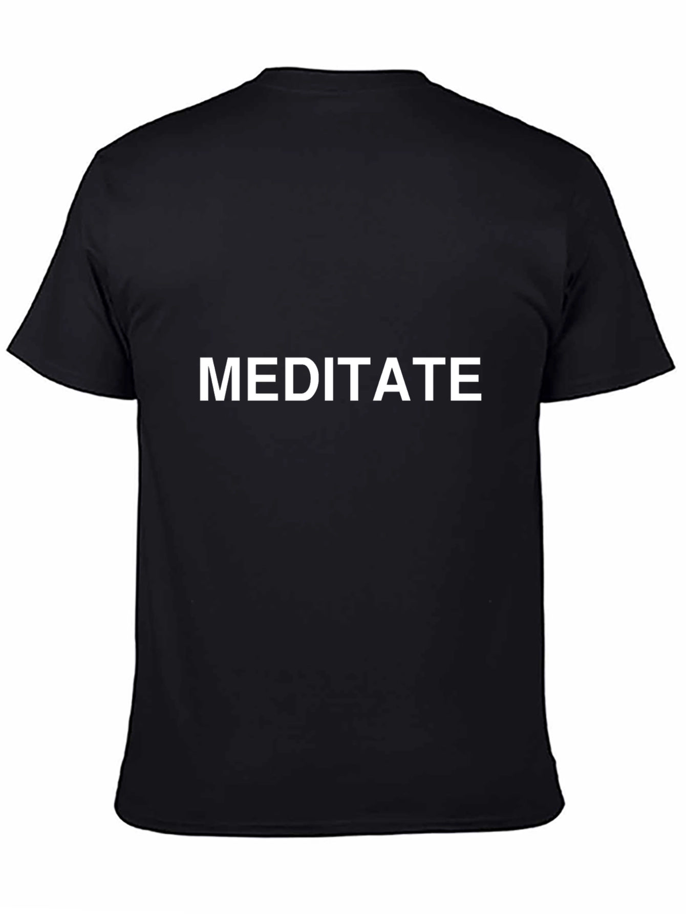Meditate Graphic Tee - Black Cotton T-Shirt