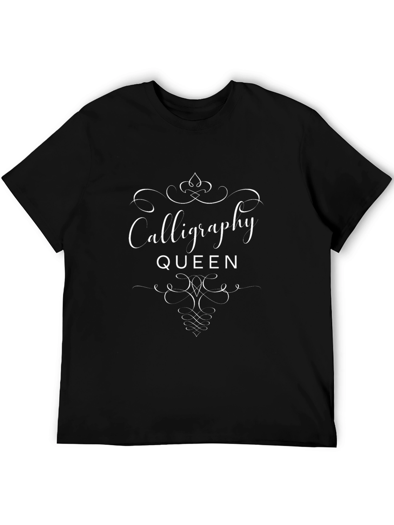 Calligraphy Queen Black Graphic Tee