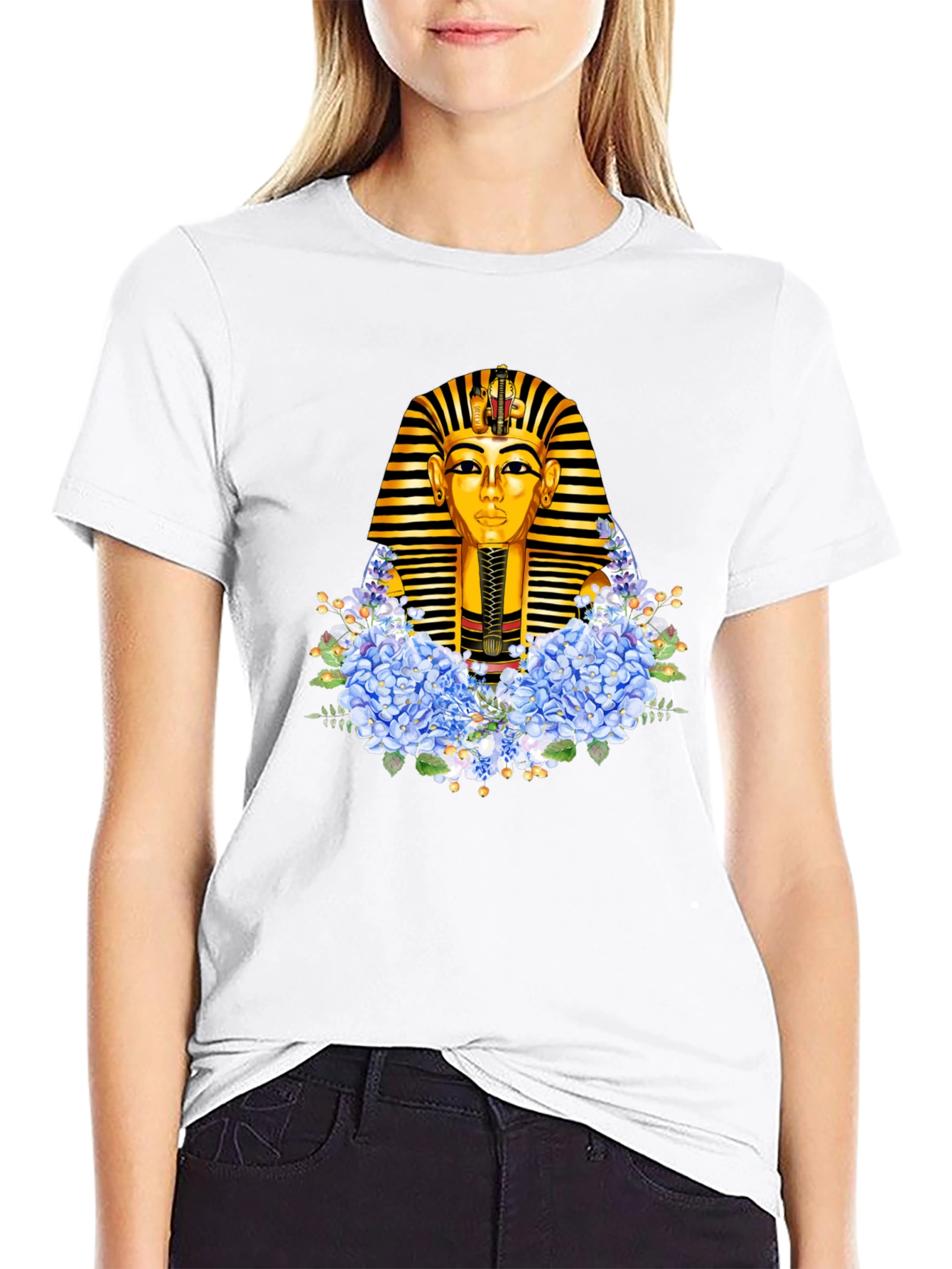 Pharaoh Floral T-Shirt - Egyptian King