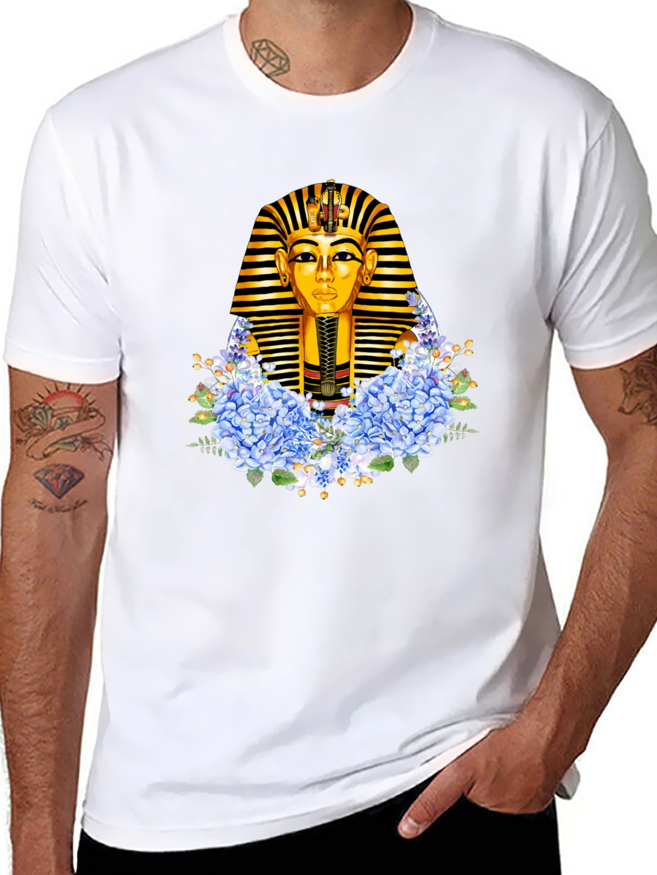 Pharaoh Floral T-Shirt - Egyptian King