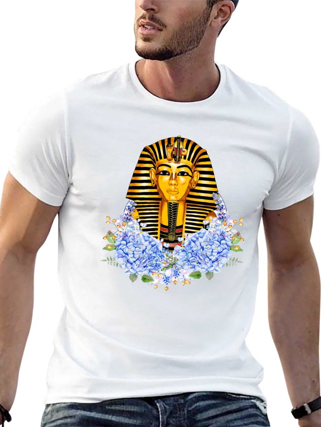 Pharaoh Floral T-Shirt - Egyptian King