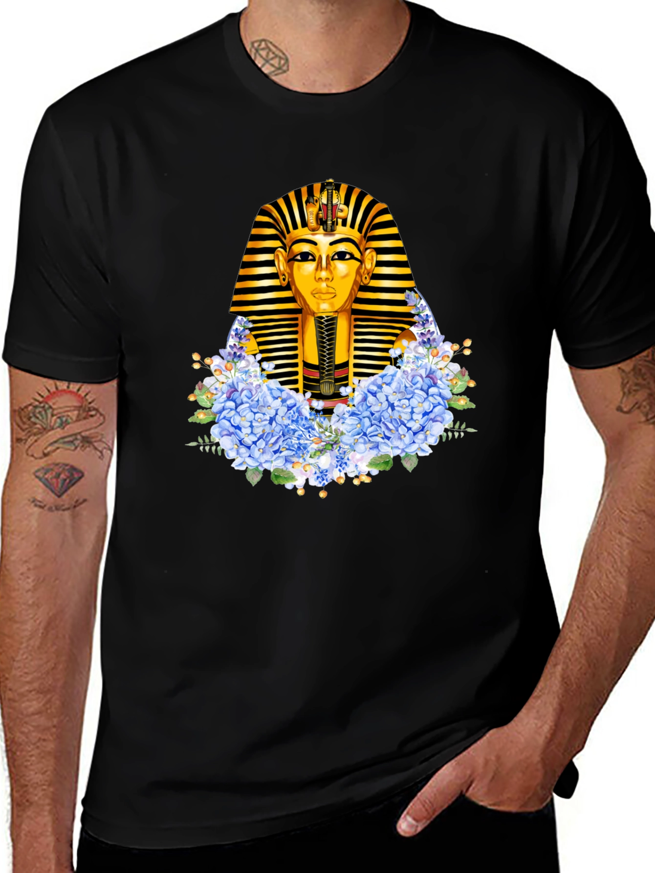 Pharaoh Floral T-Shirt - Egyptian King