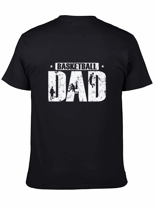 Basketball Dad Graphic Tee - Black Cotton T-Shirt