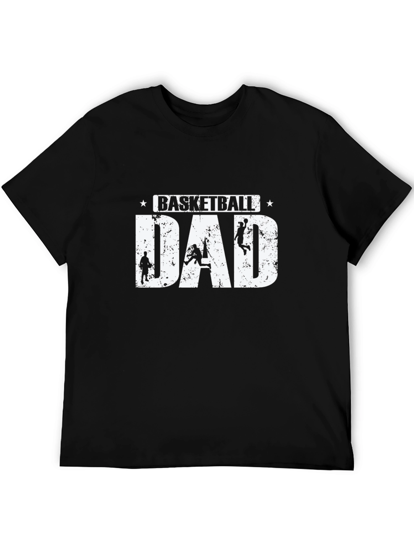 Basketball Dad Graphic Tee - Black Cotton T-Shirt