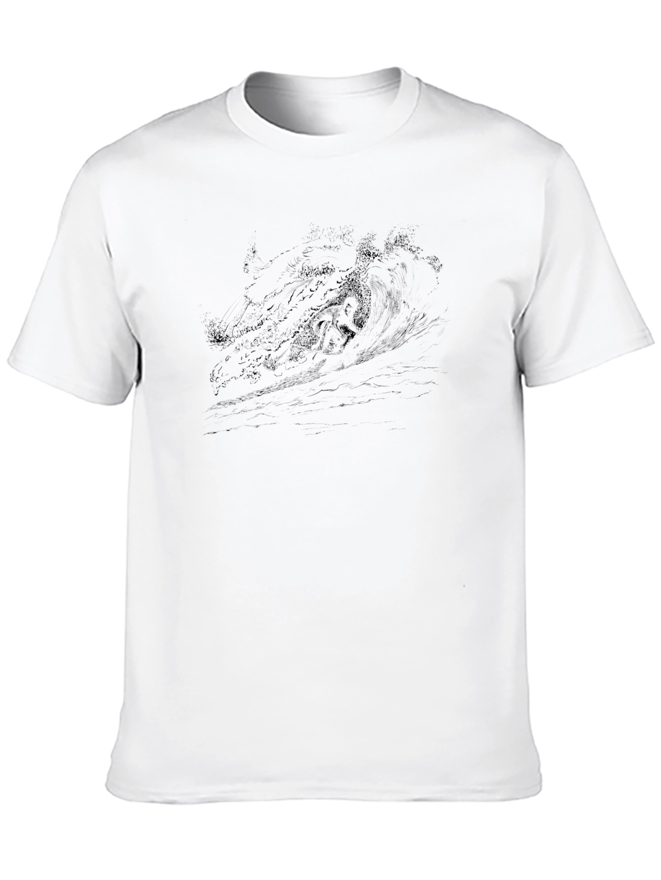 Black Wave Graphic T-Shirt