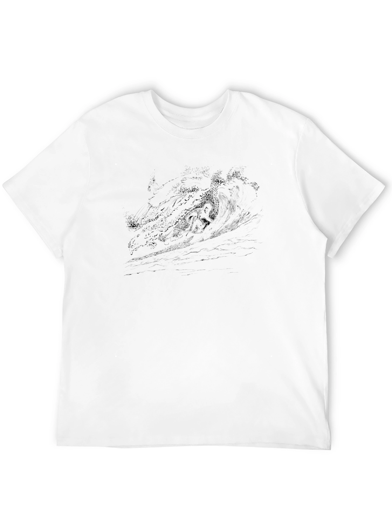 Black Wave Graphic T-Shirt