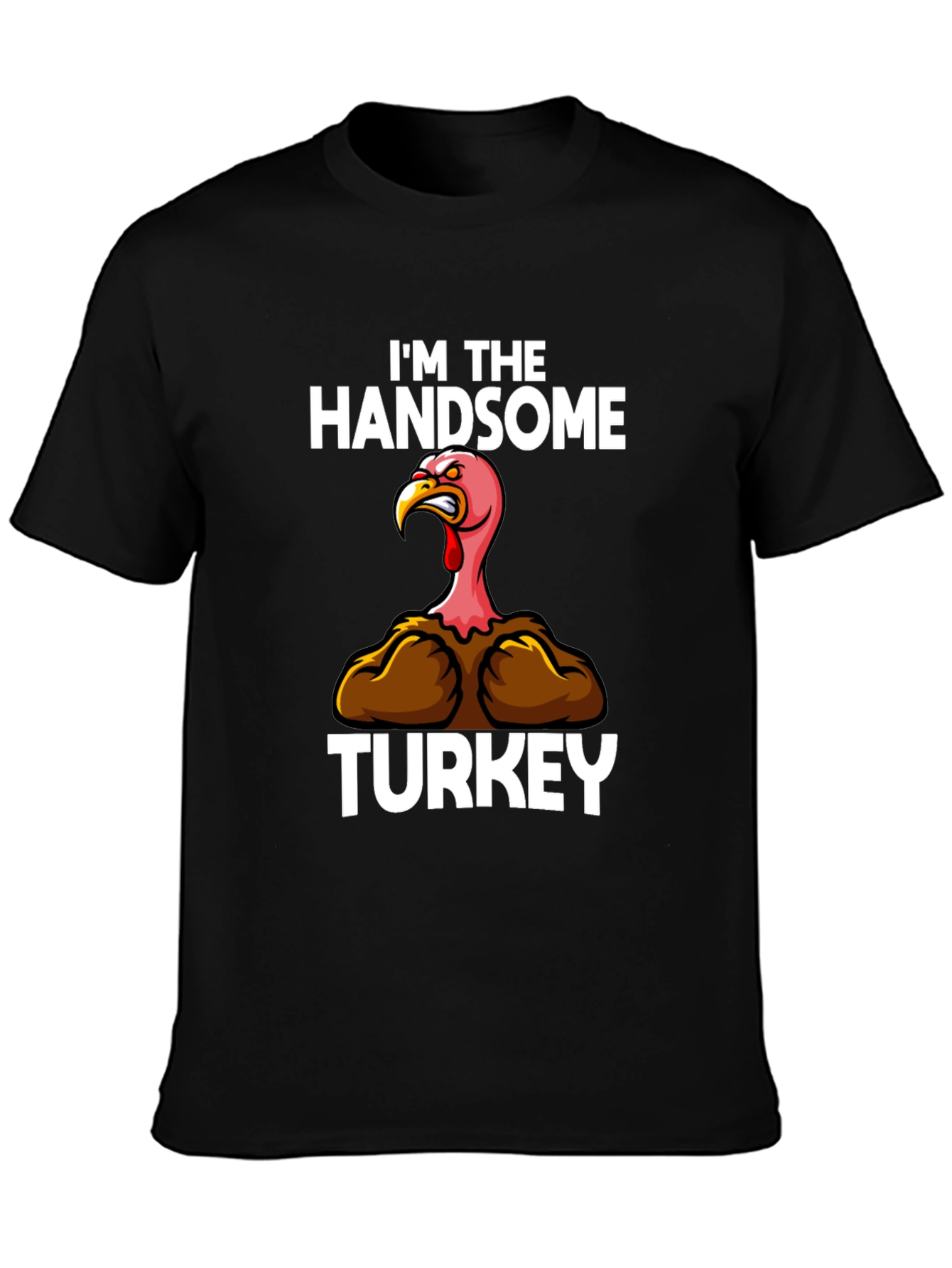 Handsome Turkey Graphic T-Shirt Thanksgiving Tee