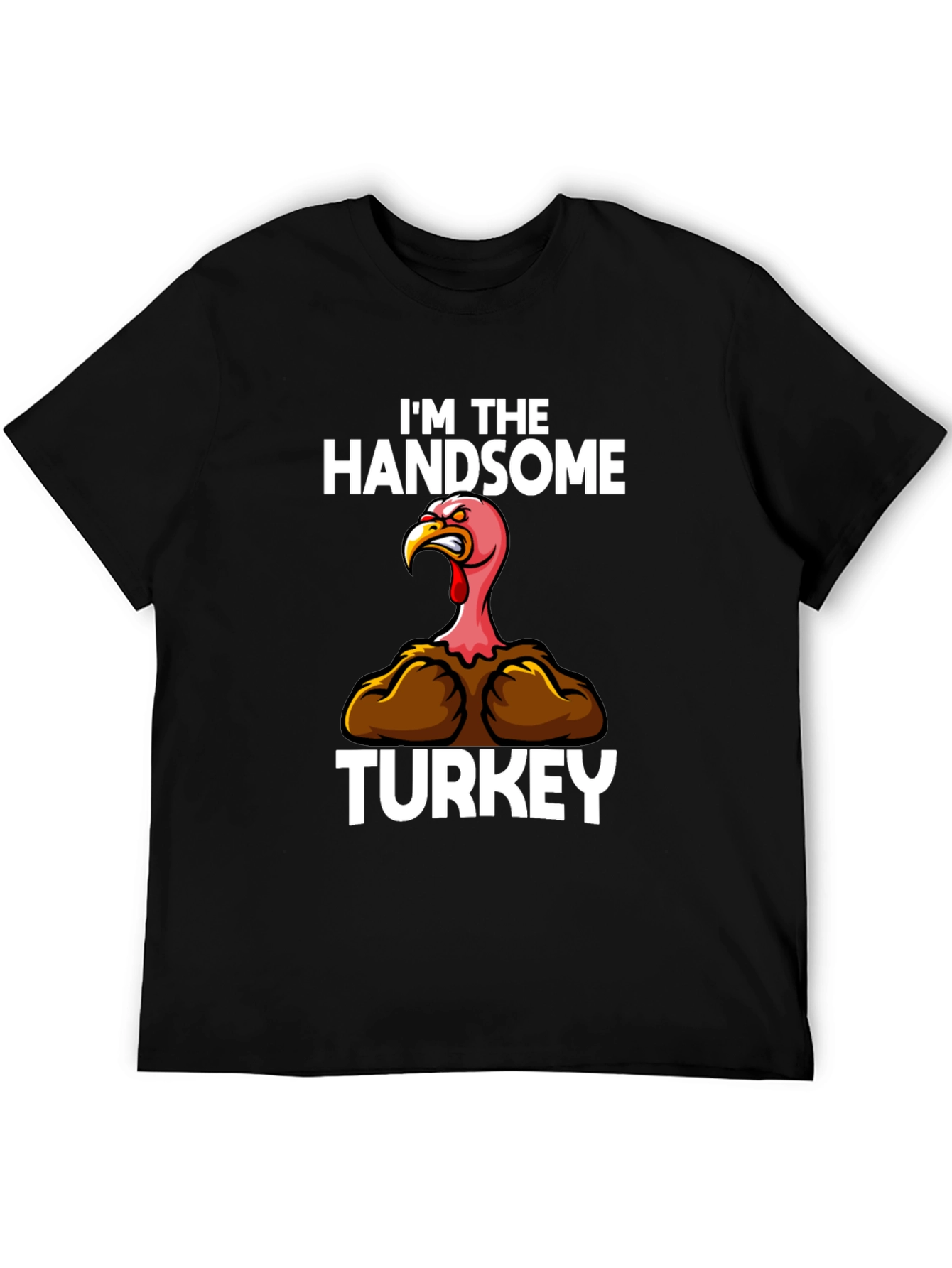 Handsome Turkey Graphic T-Shirt Thanksgiving Tee