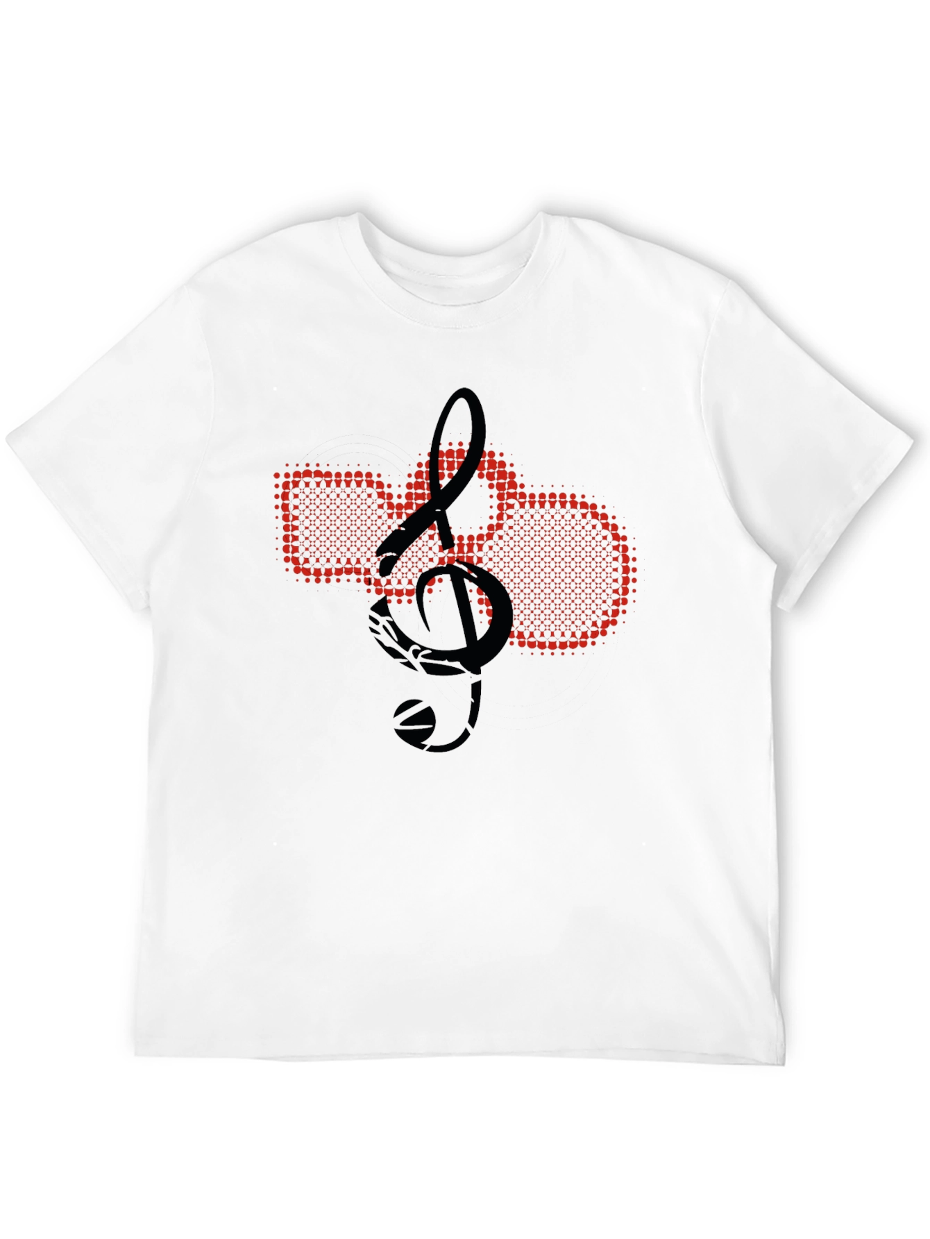 Music Note Graphic Tee - Modern Black T-Shirt