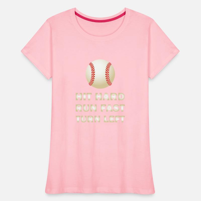 Hit hard run fast turn left Baseball