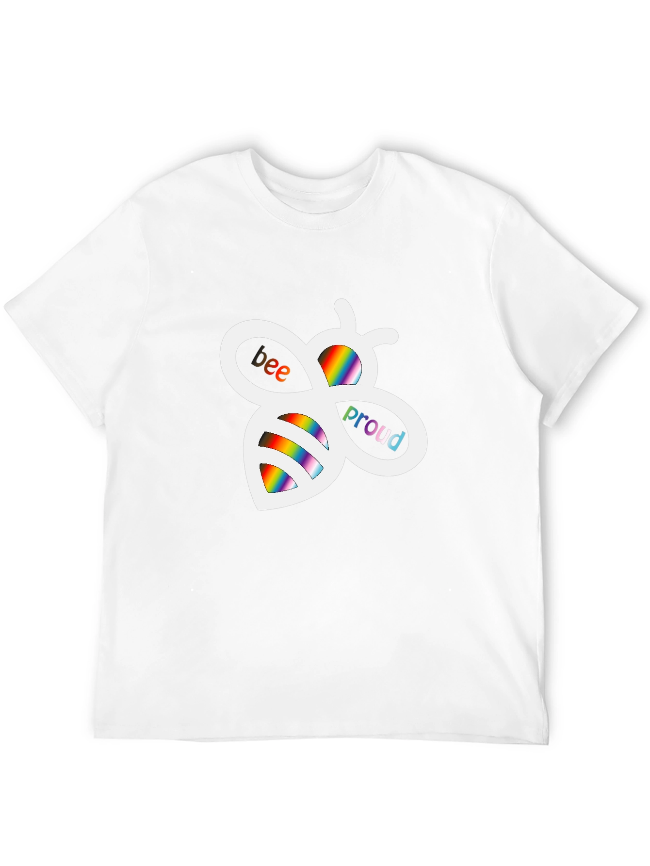 Bee Proud Rainbow Graphic T-Shirt