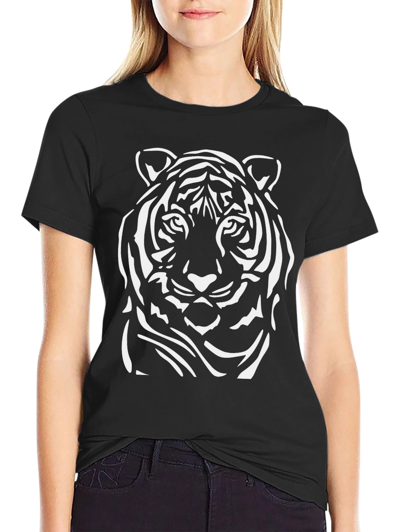Cool Tiger Graphic Black T-Shirt