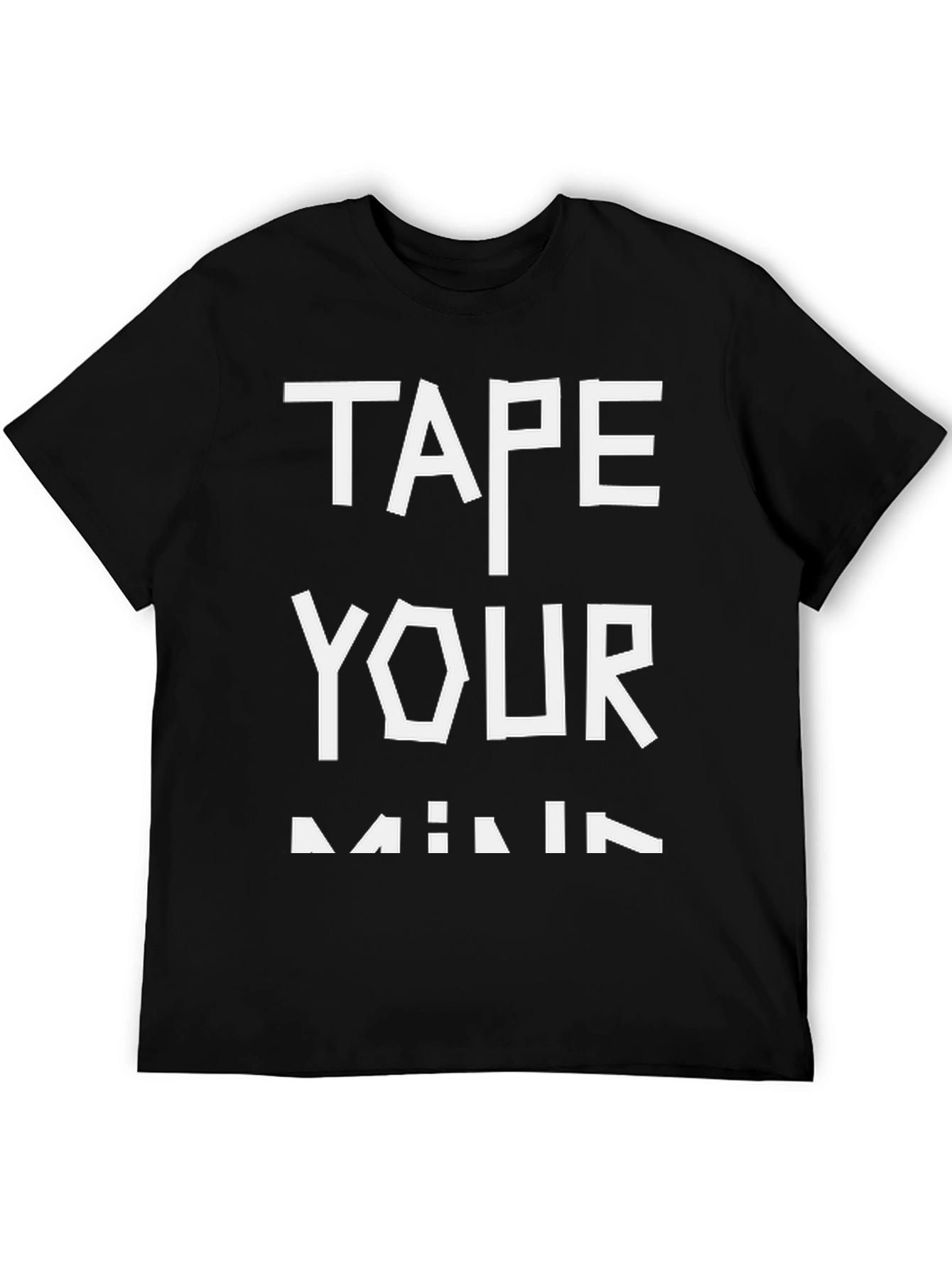 Tape Your Mind Black Graphic Tee