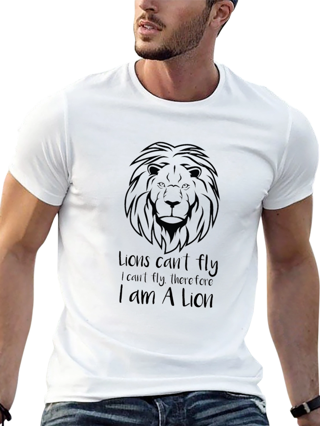 Lion T-Shirt - Lions Cant Fly Graphic Tee