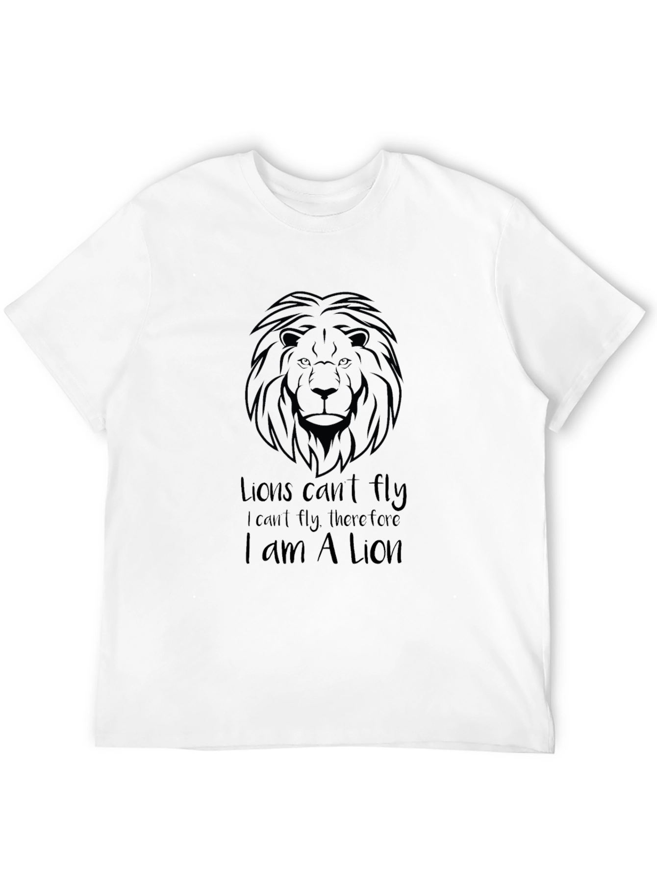Lion T-Shirt - Lions Cant Fly Graphic Tee