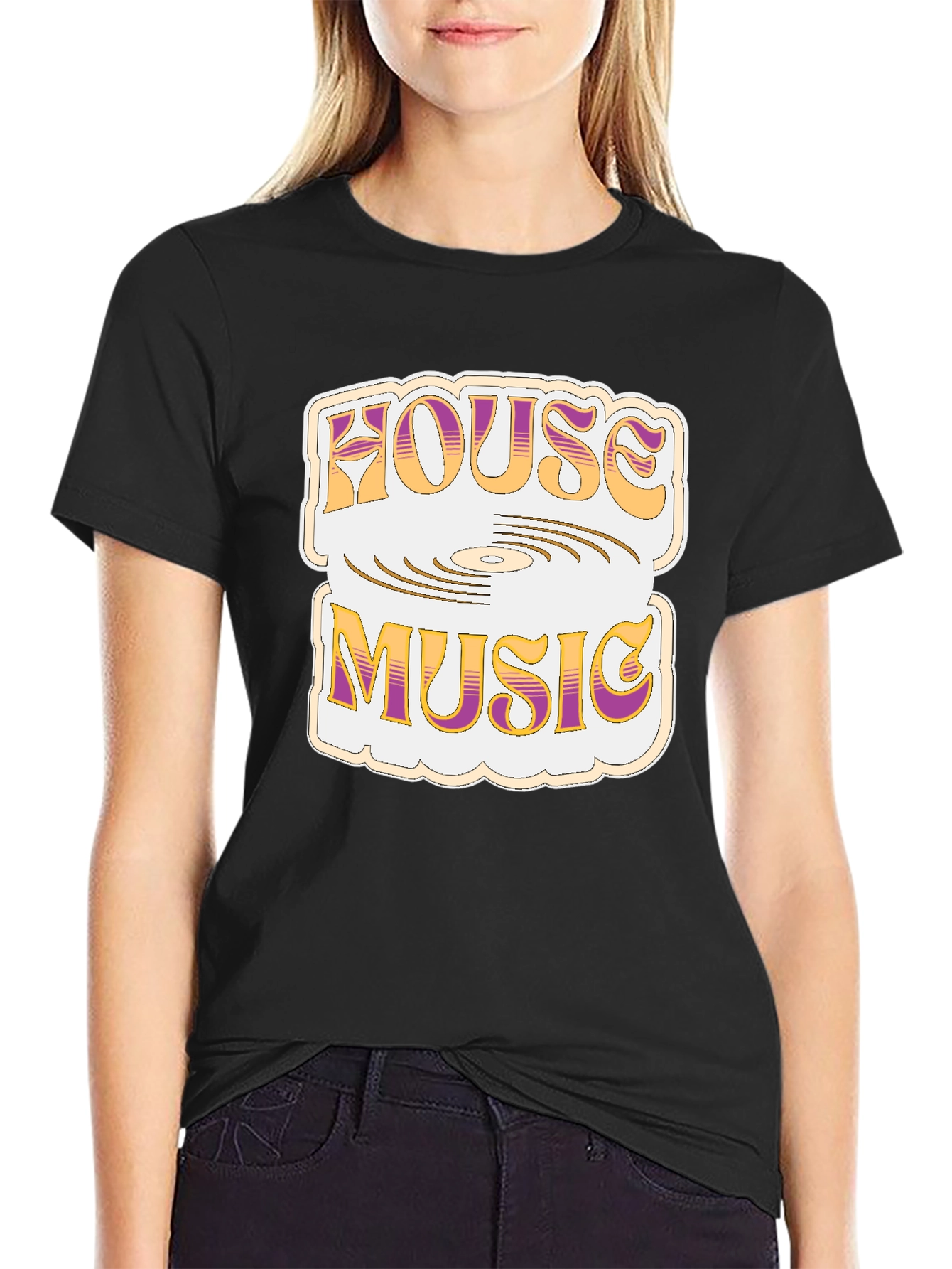 House Music Black T-Shirt