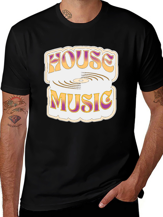 House Music Black T-Shirt